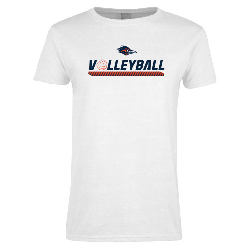  Womens White Short Sleeve Tee - UTSA Volleyball Bar