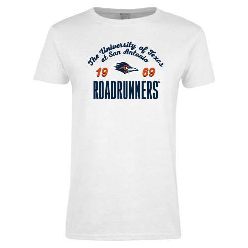  Womens White Short Sleeve Tee - UTSA Roadrunners Est 1969