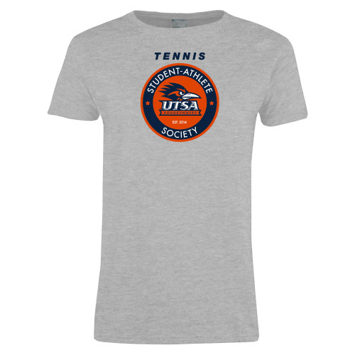  Womens Grey Short Sleeve Tee - UTSA Tennis SAS