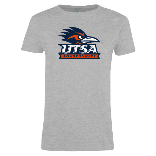  Womens Grey Short Sleeve Tee - UTSA Primary Mark