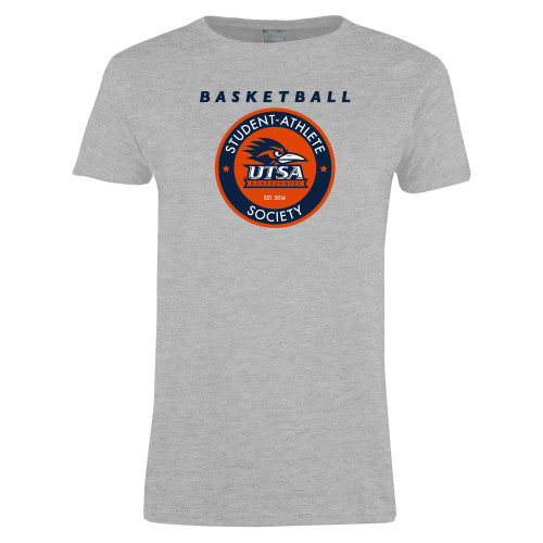  Womens Grey Short Sleeve Tee - UTSA Basketball SAS