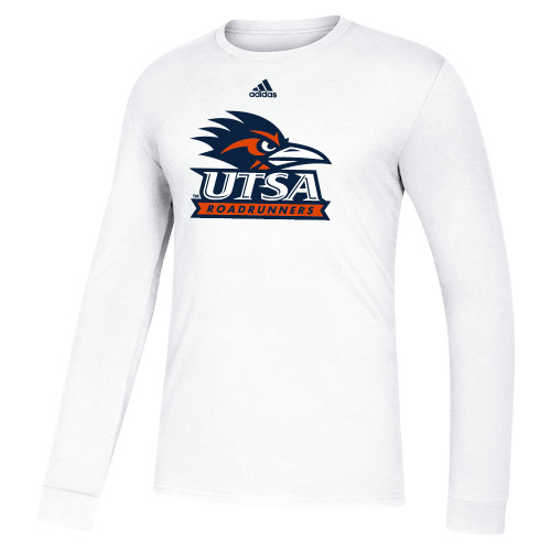  Adidas White Fresh Long Sleeve Tee - UTSA Primary Mark - ADIDAS