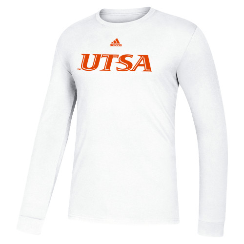  Adidas White Fresh Long Sleeve Tee - UTSA - ADIDAS