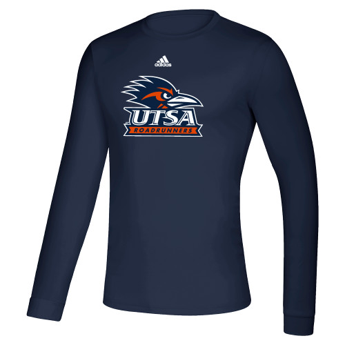  Adidas Navy Creator Performance Long Sleeve Tee - UTSA Primary Mark - ADIDAS