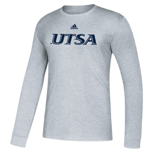 UTSA Adidas Medium Grey Heather Fresh Long Sleeve T