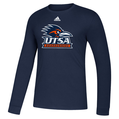  Adidas Navy Fresh Long Sleeve Tee - UTSA Primary Mark - ADIDAS