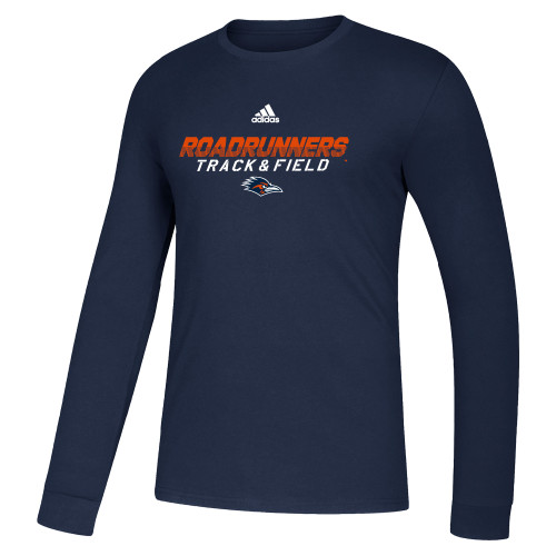  Adidas Navy Fresh Long Sleeve Tee - Track and Field Adidas