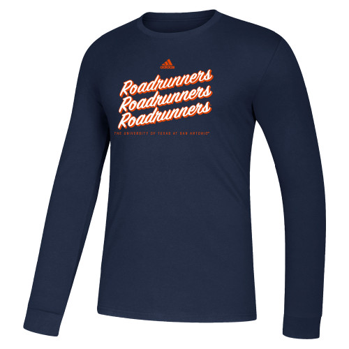  Adidas Navy Fresh Long Sleeve Tee - Adidas Repeating Roadrunners