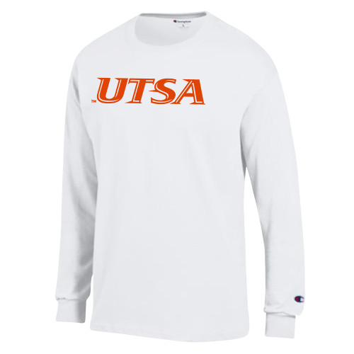 UTSA Champion White Long Sleeve T Shi