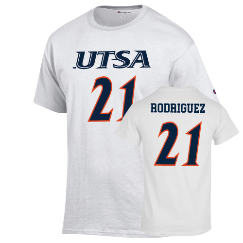  Champion White T Shirt - Justin Rodriguez - 21