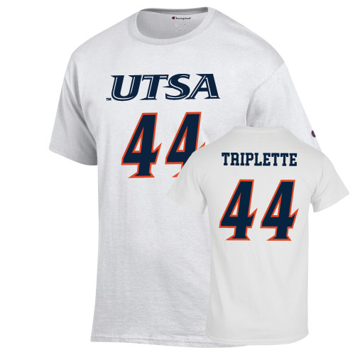  Champion White T Shirt - Ronald Triplette - 44