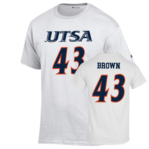  Champion White T Shirt - Kaleb Brown - 43