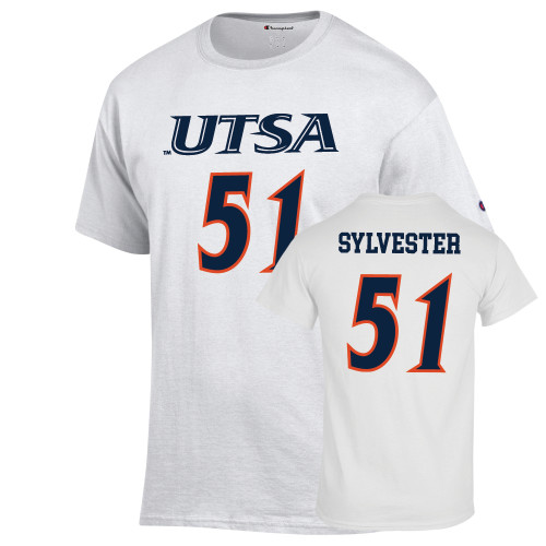  Champion White T Shirt - Travon Sylvester - 51