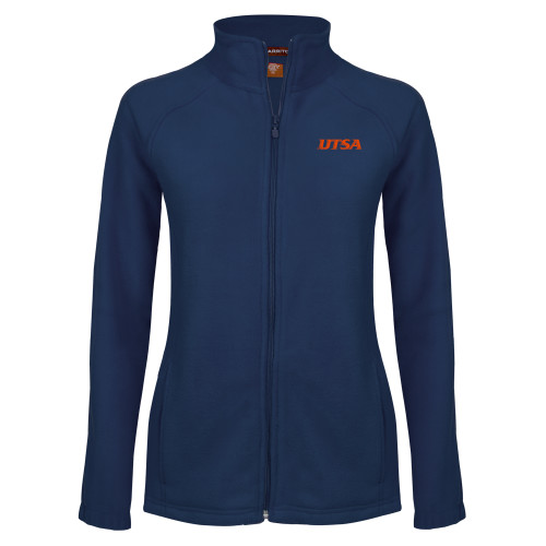 UTSA Womens Navy Fleece Full Zip Jack