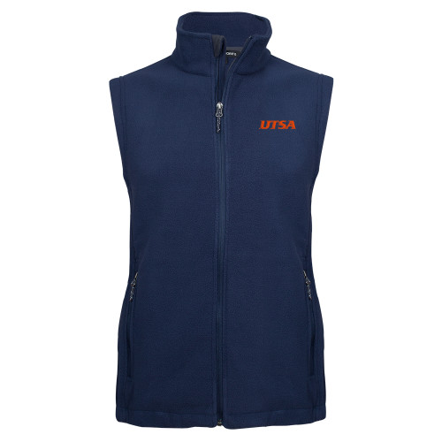 UTSA Navy Fleece Full Zip Ve