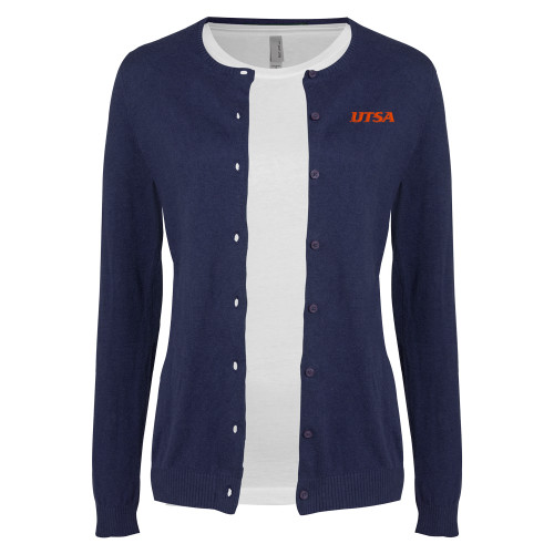 UTSA Womens Navy Cardigan Sweat