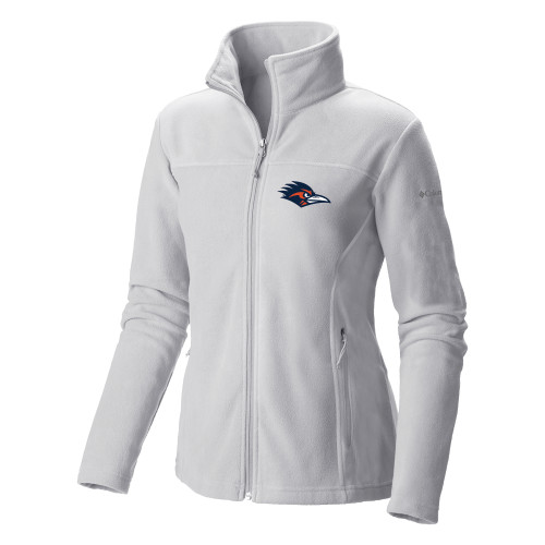 UTSA Columbia Womens Full Zip White Fleece Jack