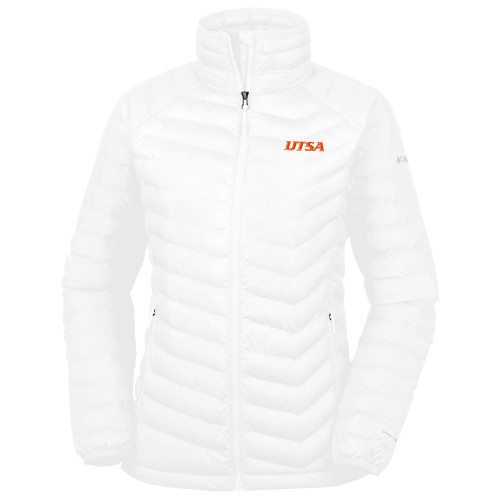  Columbia Womens White Powder Lite Jacket - UTSA EMB