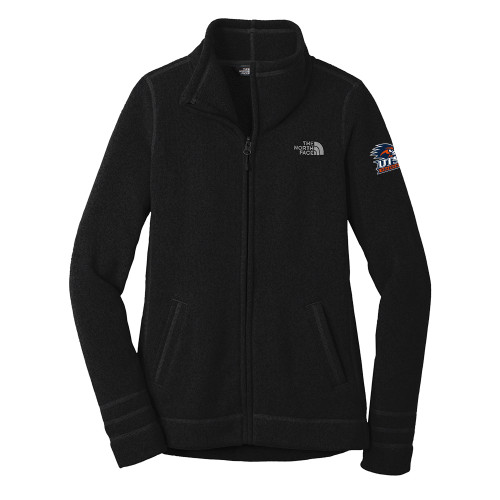  The North Face Womens Black Heather Fleece Jacket - UTSA Primary Mark EMB