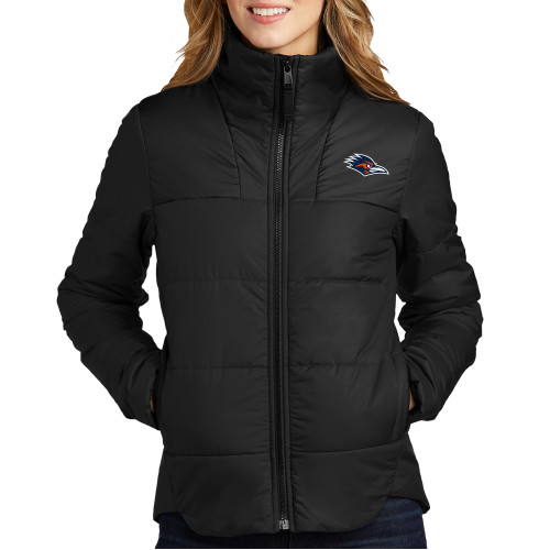  The North Face Womens Black Everyday Insulated Jacket - UTSA Roadrunner Head EMB