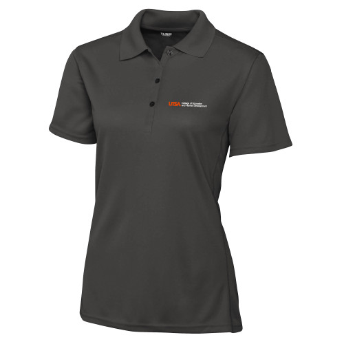  C&B Womens Dark Grey Clique Ice Pique Polo - UTSA College of Education and Human Development