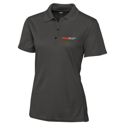  C&B Womens Dark Grey Clique Ice Pique Polo - UTSA College of Liberal and Fine Arts