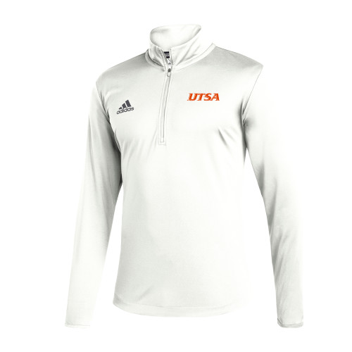  Adidas White Entrada 1/4 Zip - UTSA EMB