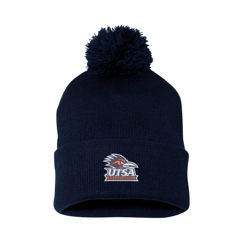 UTSA Sportsman Navy Pom Pom Cuffed Beanie