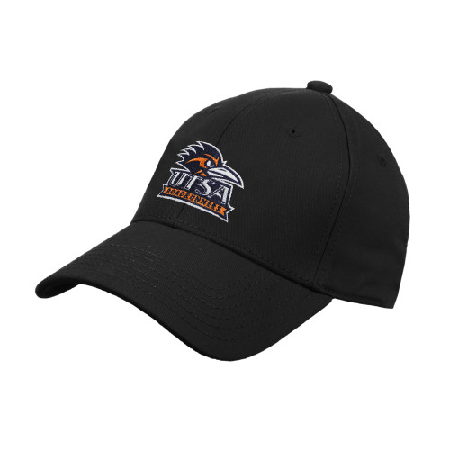 UTSA Black Structured Adjustable Pro Style Hat