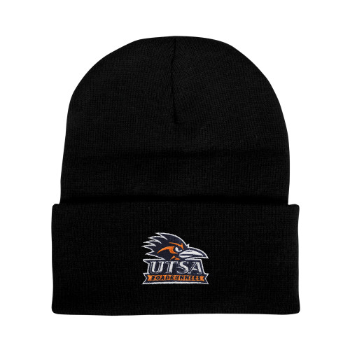 UTSA Black Knit Beanie w/Cuff