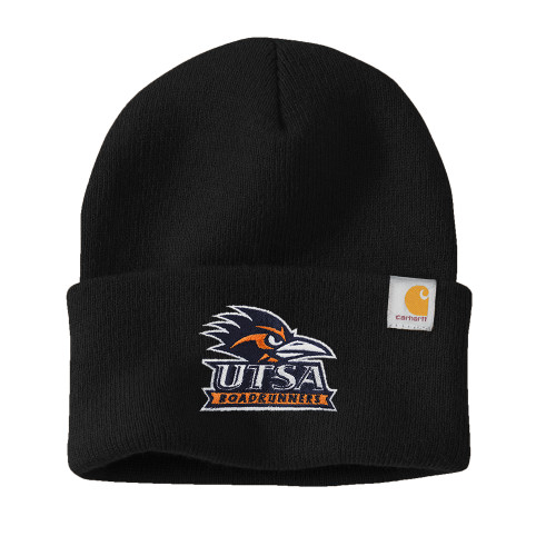 UTSA Carhartt Knit Beanie w/Cuff UTSA Primary Mark Emb | One Size | Black/White