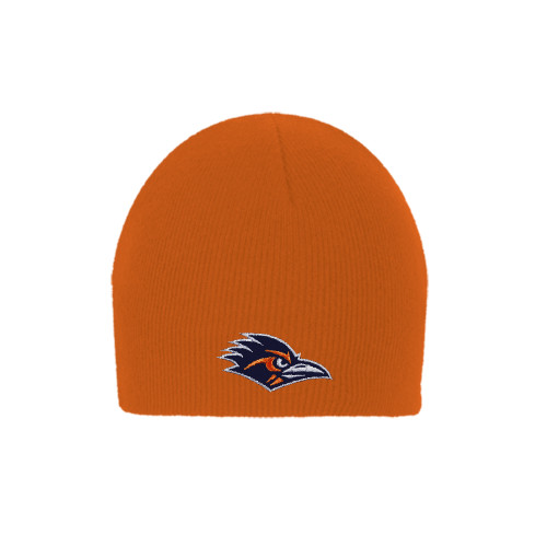  Orange Knit Beanie - UTSA Roadrunner Head EMB