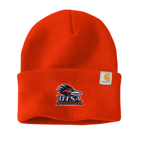 UTSA Carhartt Knit Beanie w/Cuff UTSA Primary Mark Emb | One Size | Black/White