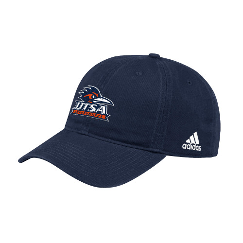  Adidas Navy Adjustable Washed Slouch - UTSA Primary Mark EMB