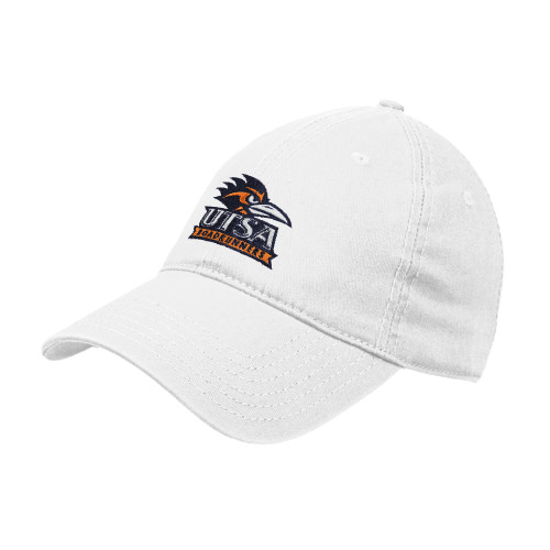  White Unstructured Adjustable Low Profile Hat - UTSA Primary Mark EMB