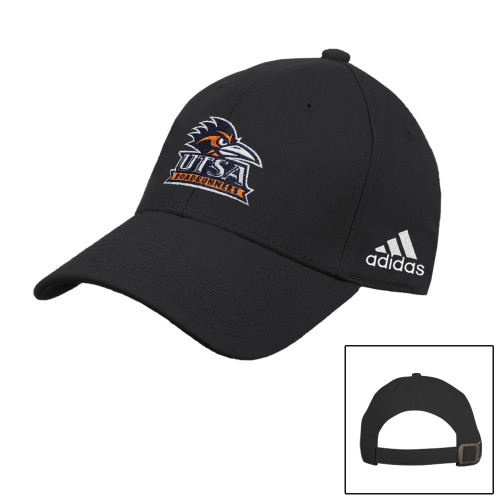  Adidas Black Adjustable Washed Slouch - UTSA Primary Mark EMB