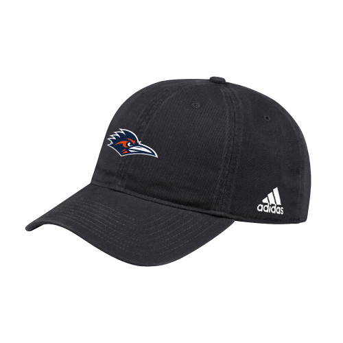  Adidas Black Adjustable Washed Slouch - UTSA Roadrunner Head EMB