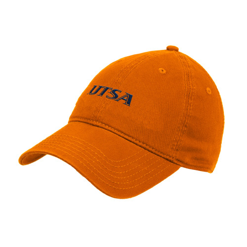  Orange Unstructured Adjustable Low Profile Hat - UTSA EMB