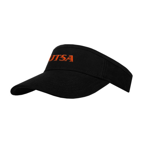 UTSA Black Brushed Bull Denim Visor