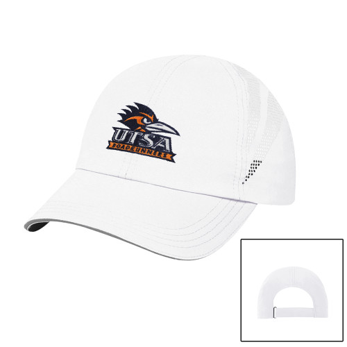  Womens White Performance Cap - UTSA Primary Mark EMB