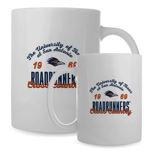  Full Color White Mug 15oz - UTSA Roadrunners Est 1969 Cross Country