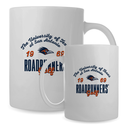  Full Color White Mug 15oz - UTSA Roadrunners Est 1969 Golf