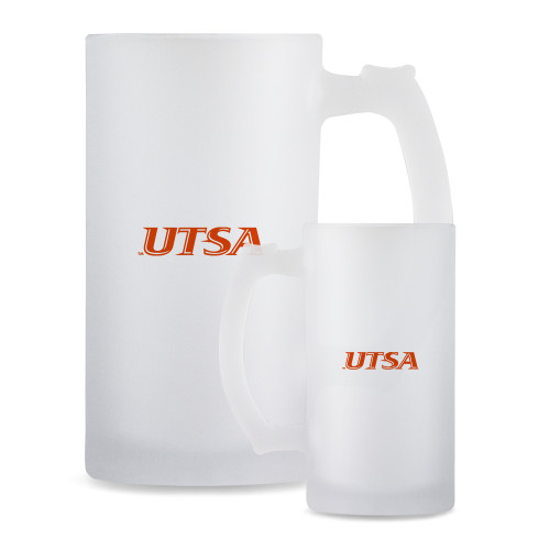  Full Color Decorative Frosted Glass Mug 16oz - UTSA