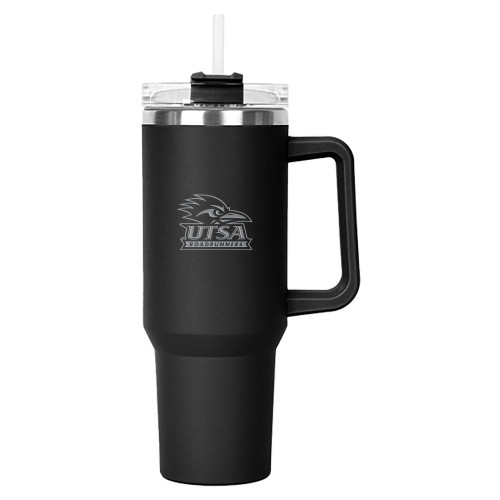  Hippo Black Mug & Straw Lid with Twist Closure 40 oz - UTSA Primary Mark