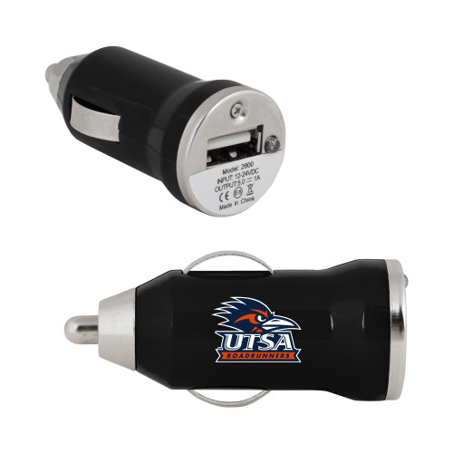  On the Go Black Car Charger - UTSA Primary Mark