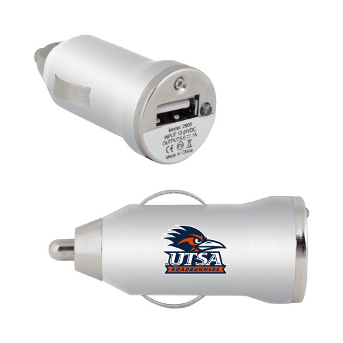  On the Go Silver Car Charger - UTSA Primary Mark