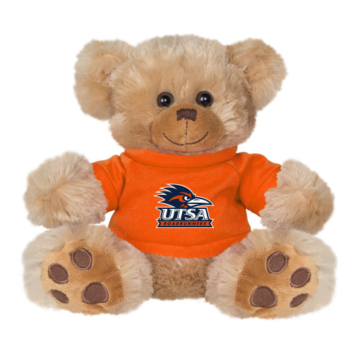 UTSA Plush Big Paw 8 1/2 inch Brown Bear w/Orange Shirt