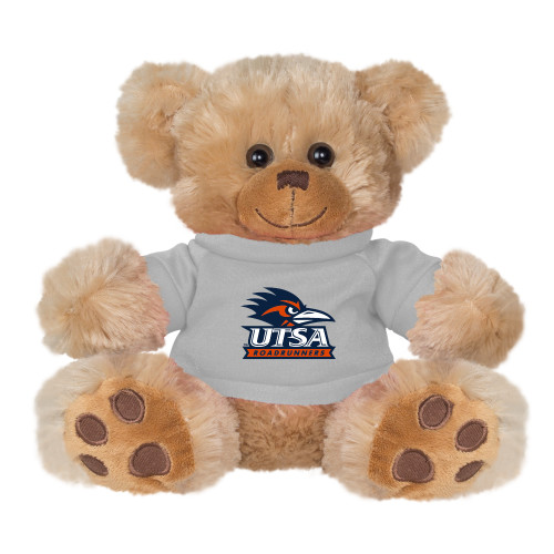 UTSA Plush Big Paw 8 1/2 inch Brown Bear w/Grey Shirt