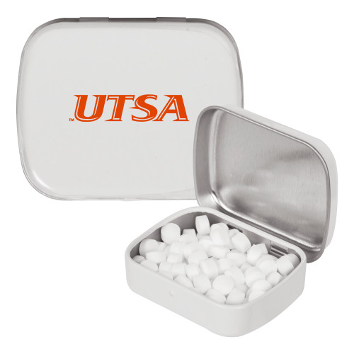 UTSA White Rectangular Peppermint Tin