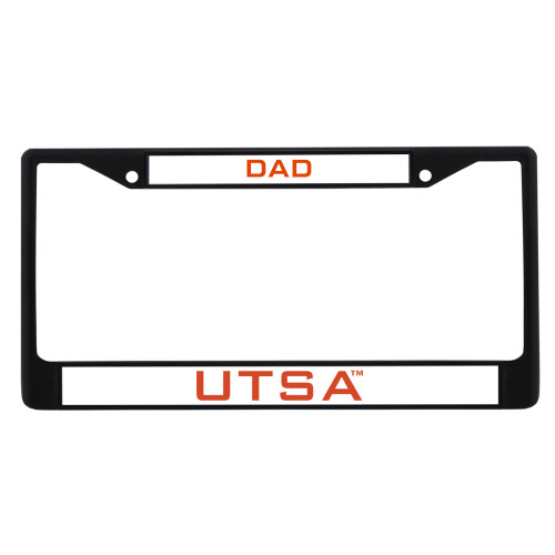 UTSA Dad Metal License Plate Frame in Black